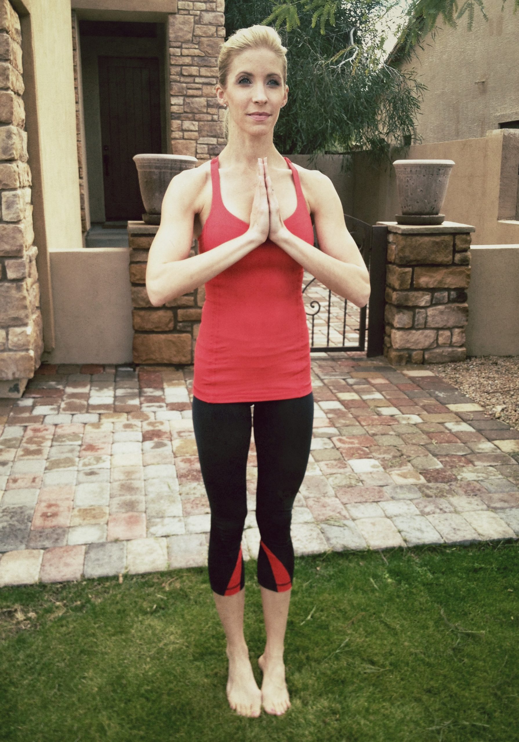 #YogaWorkout with #HeidiPowell Salutation Yoga Pose - Learn more at https://heidipowell.net/305