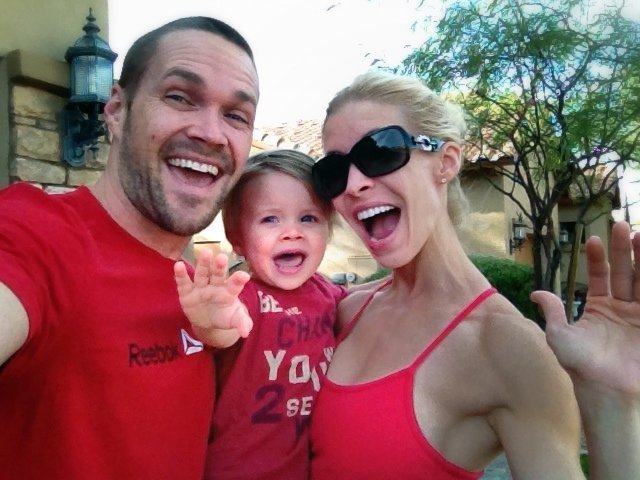 Chris, Cash and Heidi Powell go red!