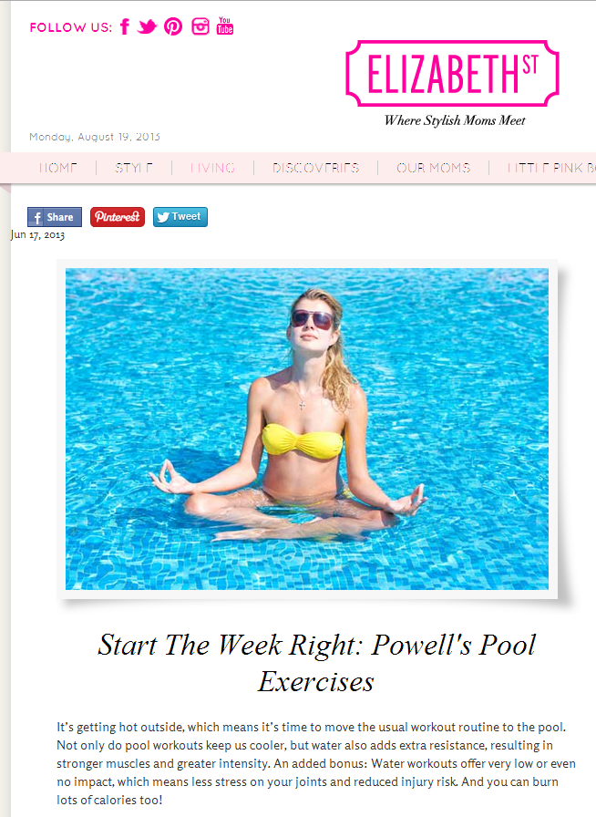 Celebrity Trainer Heidi Powell's Pool Exercises - Learn more at https://heidipowell.net/2977