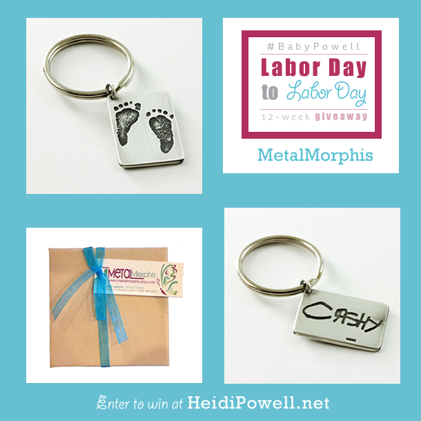 Cherish those precious memories for a lifetime with these handcrafted keychains from MetaMorphis. Enter to win at https://heidipowell.net/5052 #BabyPowell