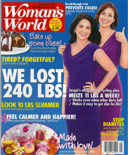 Woman's World - We lost 240 lbs! Click to view full article on https://heidipowell.net/5559