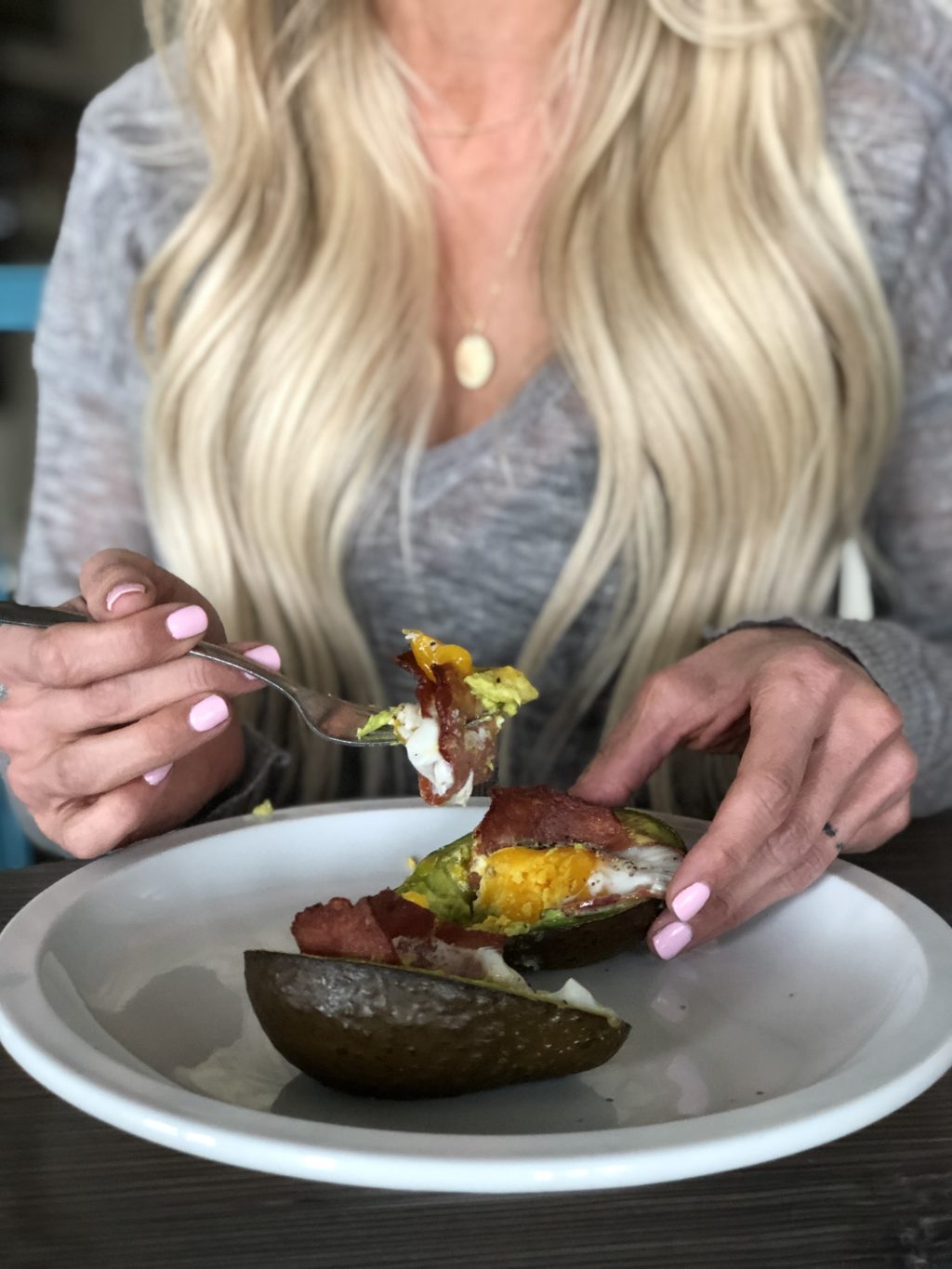 Bae Avocado Baked Eggs With Bacon Recipe Heidi Powell